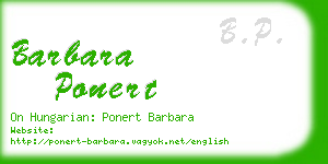 barbara ponert business card